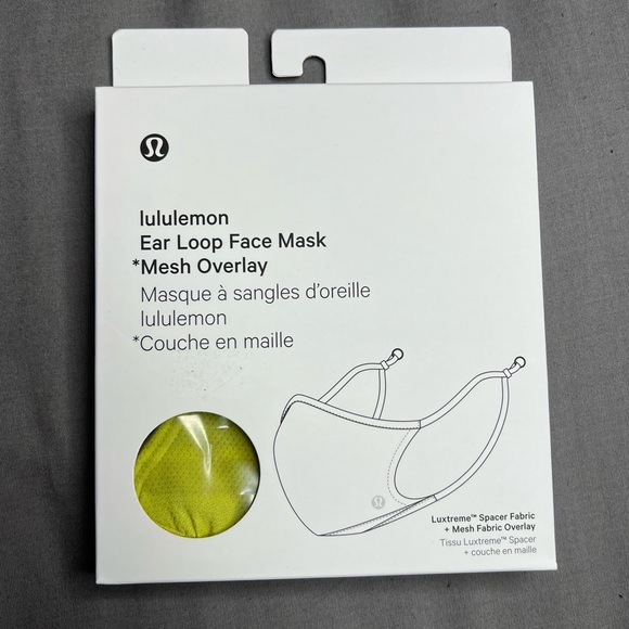 NWT Lululemon Ear Loop Face Mask *Mesh Overlay (Unused/Unopened) *BRAND NEW - Picture 1 of 15
